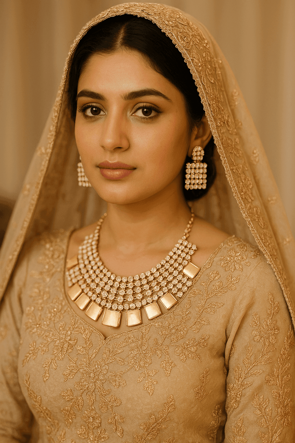Regal Antique Gold-Plated Choker Necklace & Earring Set | Bridal & Festive Wear