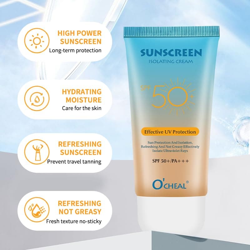 O'CHEAL Sunscreen Isolating Cream – Anti-Wrinkle & Whitening Moisturizer 2.12oz