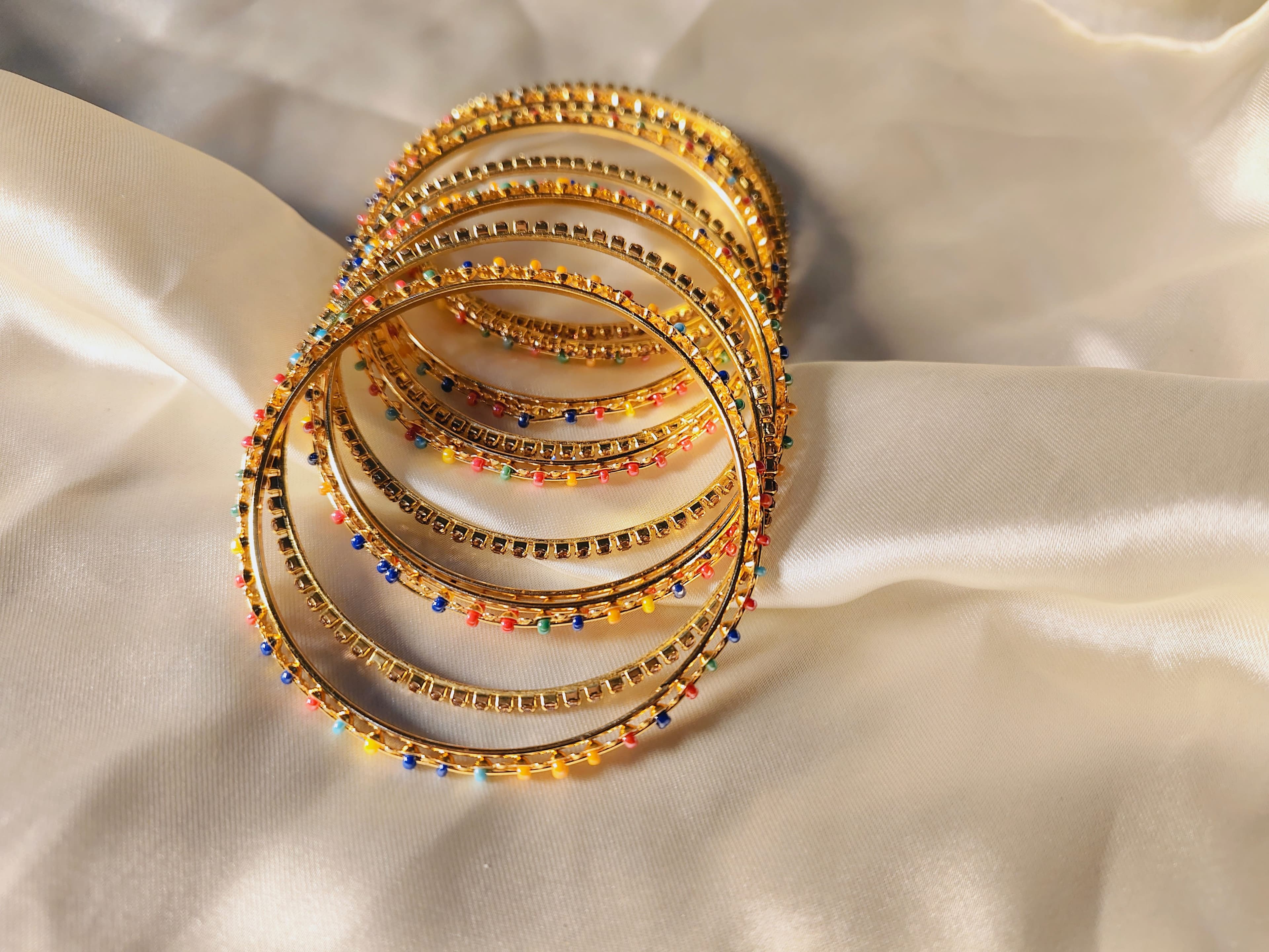 Madrasi Bangles Golden Color for Pakistani Women