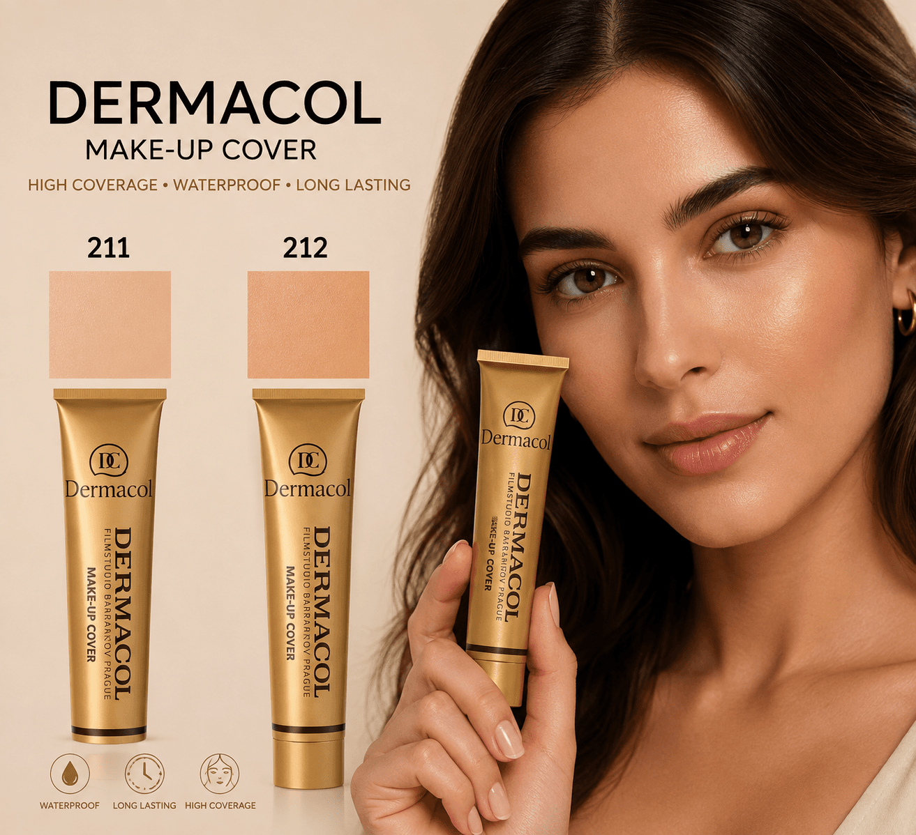 Original Dermacol Make-Up Cover Foundation (30g) | Extreme Waterproof Full Coverage