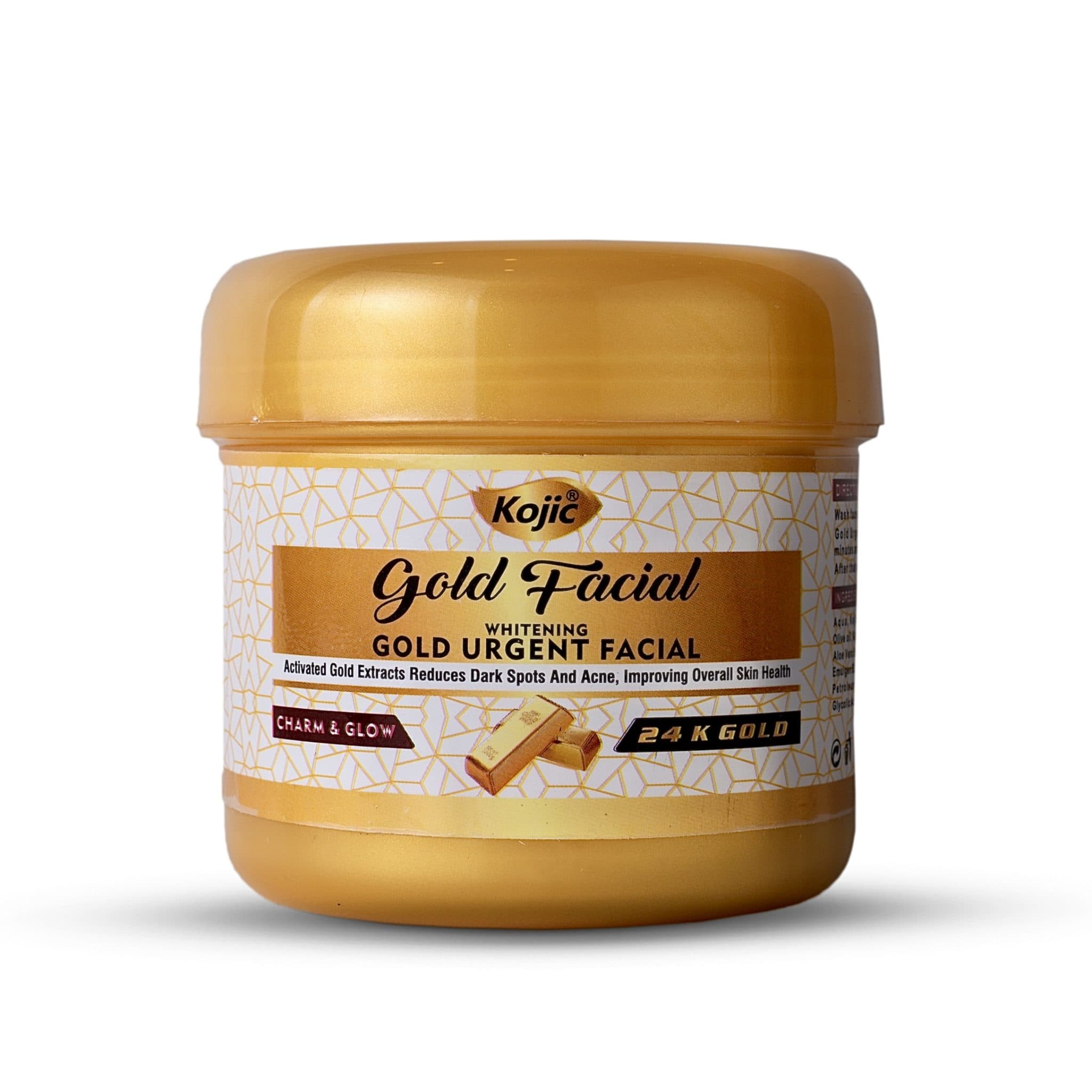 Kojic Gold Urgent Facial 300ml by Charm & Glow – Brightening Facial Cream | Hooria Glow