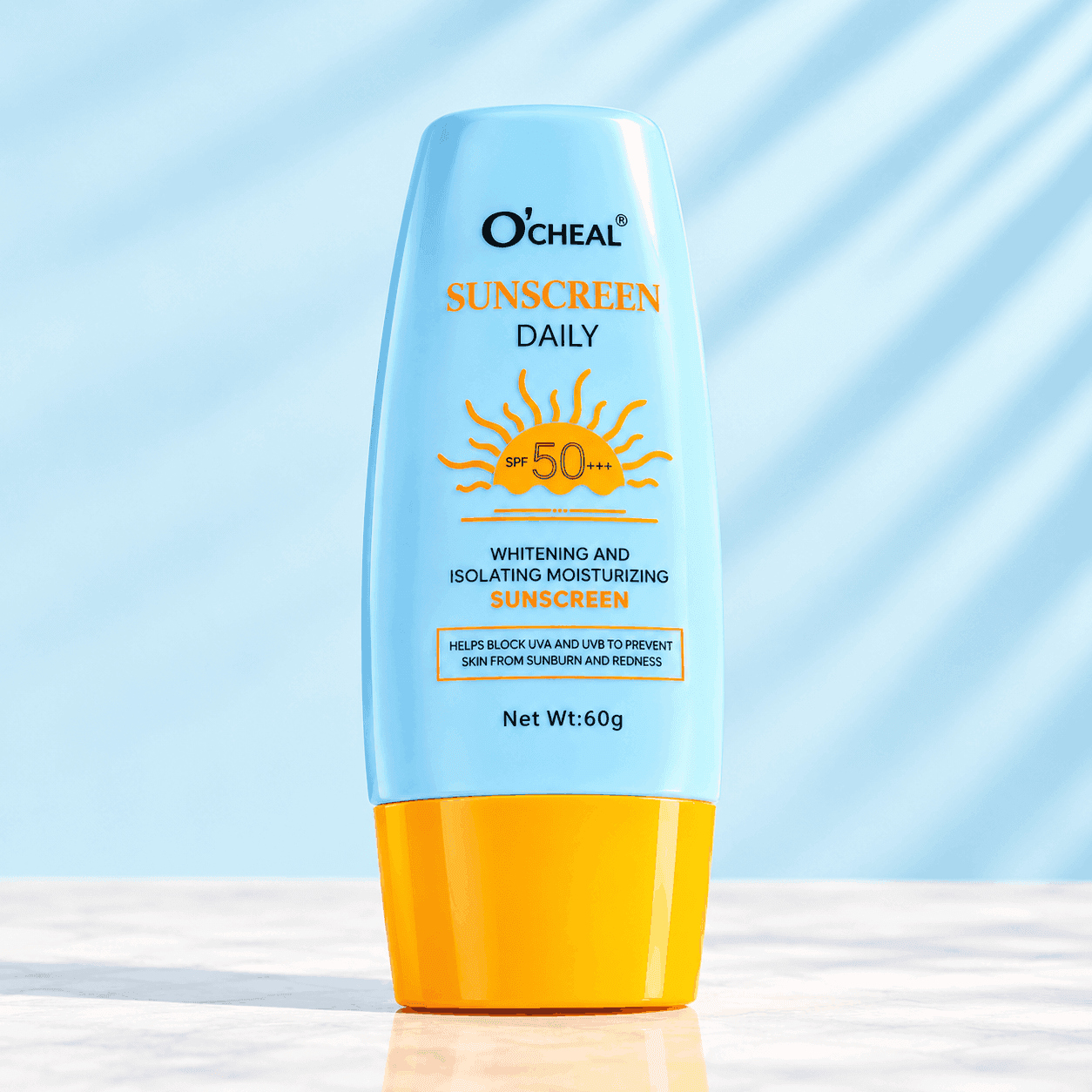 Ocheal Sunscreen Daily SPF 50+ PA+++ – Whitening & Isolating Moisturizing Sunblock (60g)