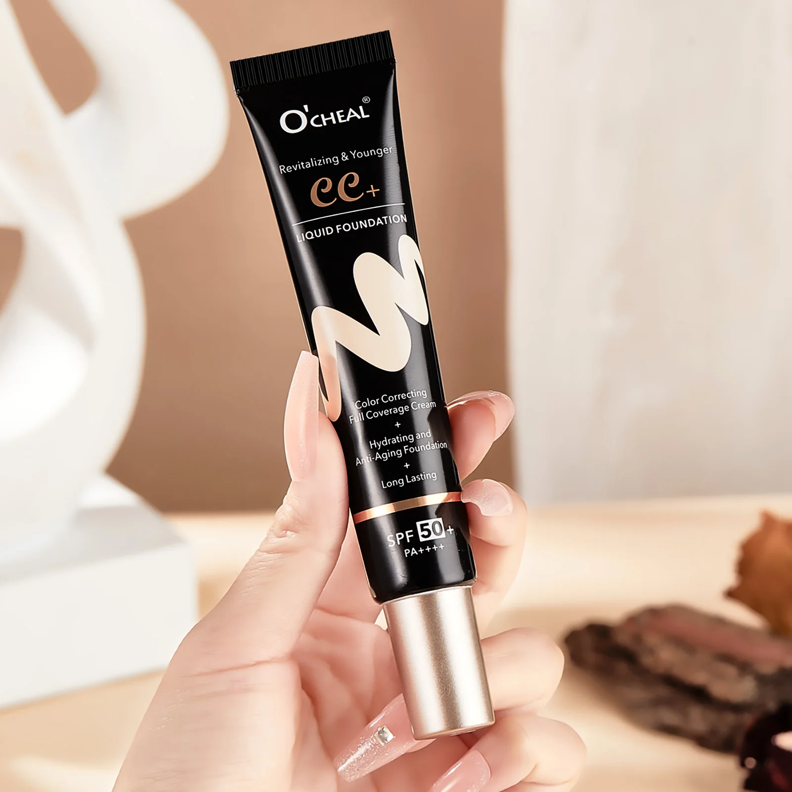 O’CHEAL CC+ Liquid Foundation – Color Correcting Cream