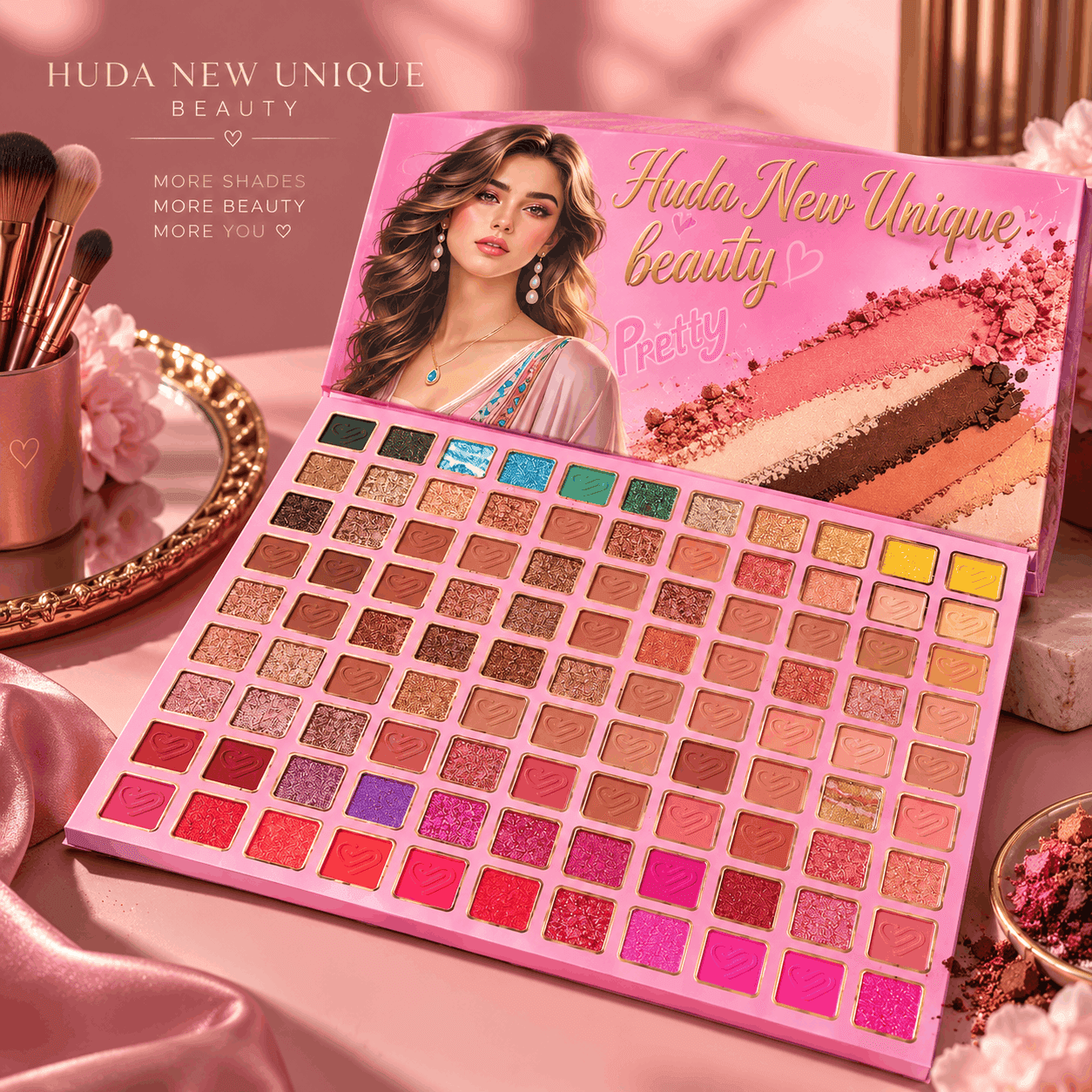Huda New Unique Beauty 99-Colour Eyeshadow Book Palette
